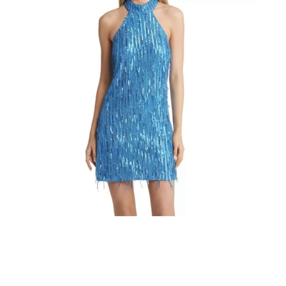 SAYLOR Marionne Sequin Fringe Minidress